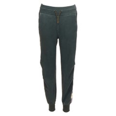 MR AND MRS Audrey Tritto green camouflage sequins washed cotton jogger pants XS