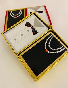 Schwarze Krawatte Spielkarten von Herrn und Frau