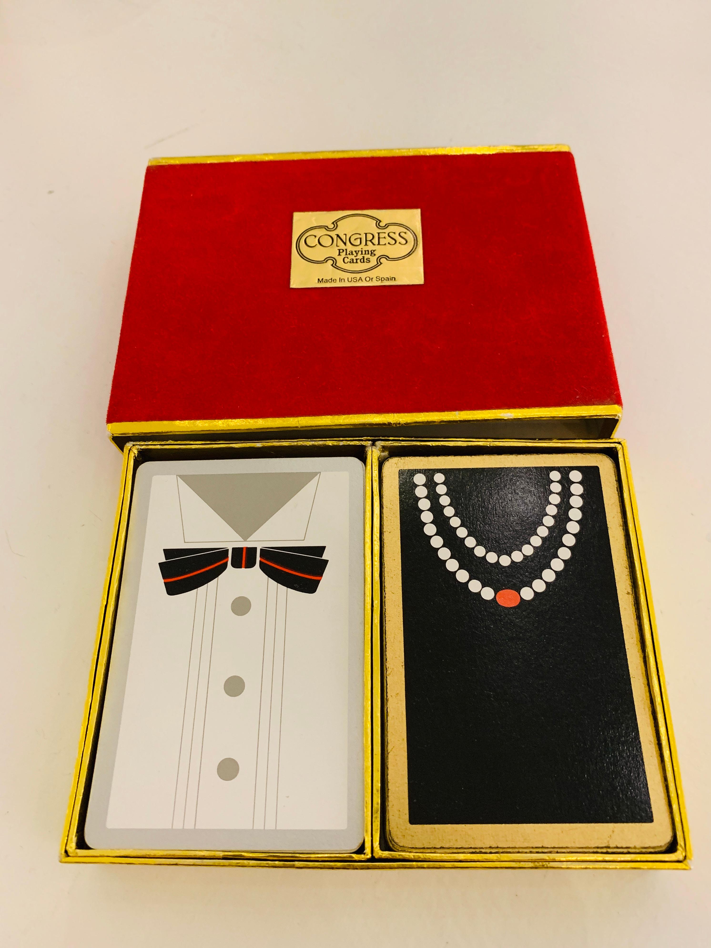Espagnol M. et Mme Black Tie - Cartes de jeu en vente