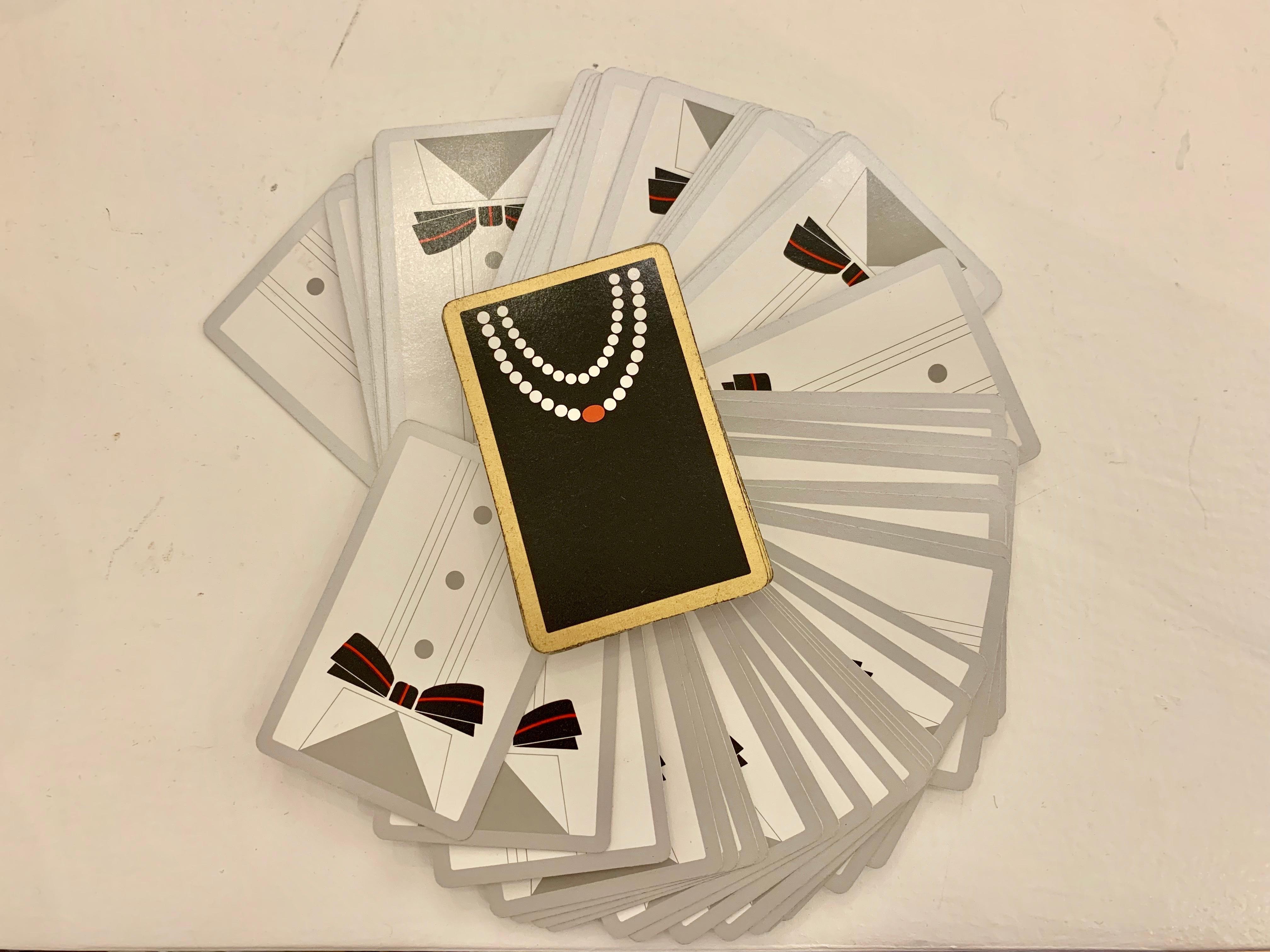 Mr. and Mrs. Black Tie Playing Cards In Good Condition For Sale In San Diego, CA