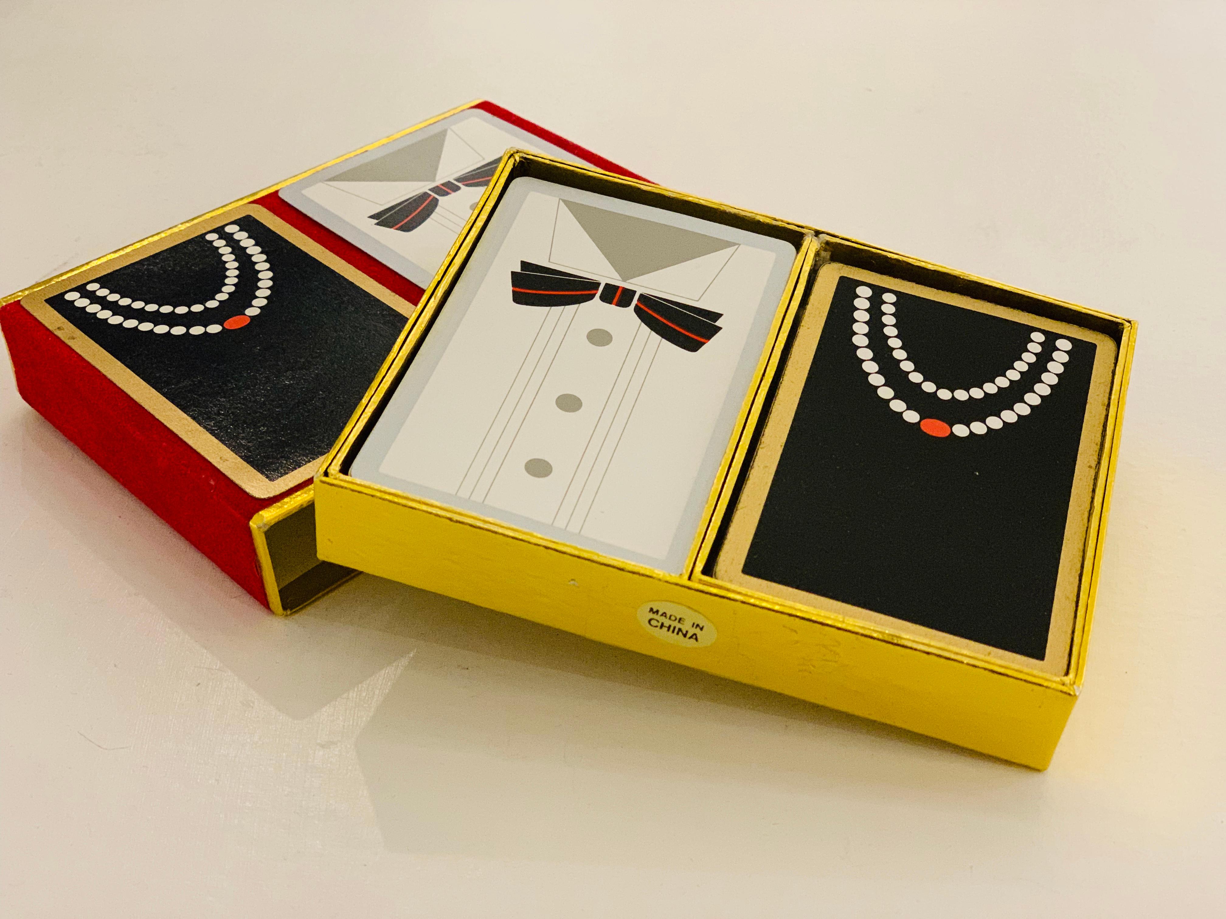 20ième siècle M. et Mme Black Tie - Cartes de jeu en vente