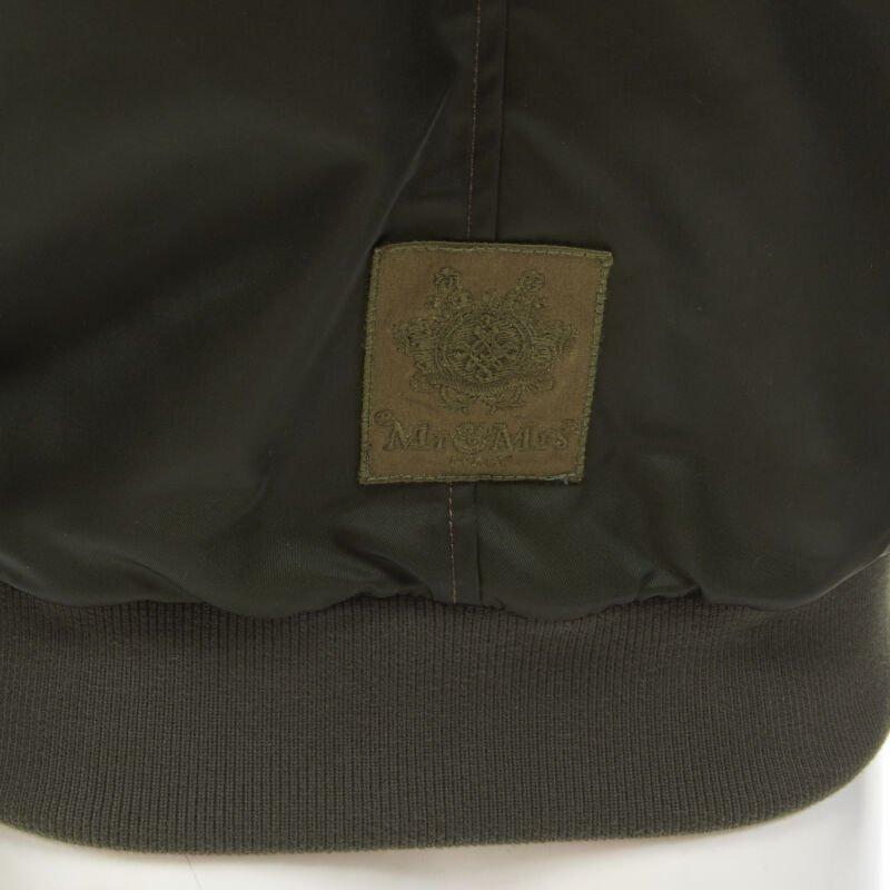 MR AND MRS ITALY green nylon purple fox fur fully lined MA-1 bomber jacket XS 6