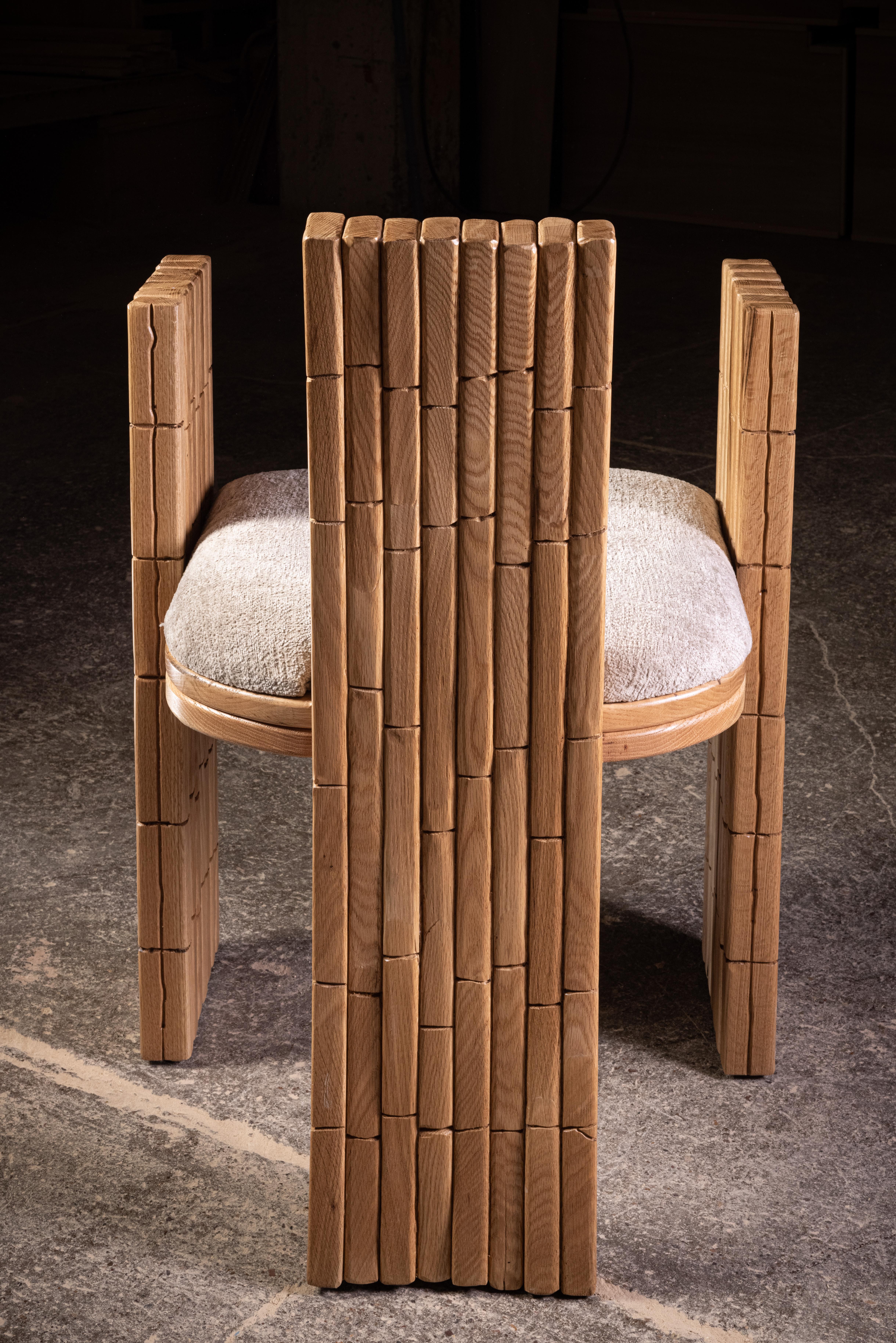 Homage to our favorite chairs.
Solid oak dining chair with bamboo shape.