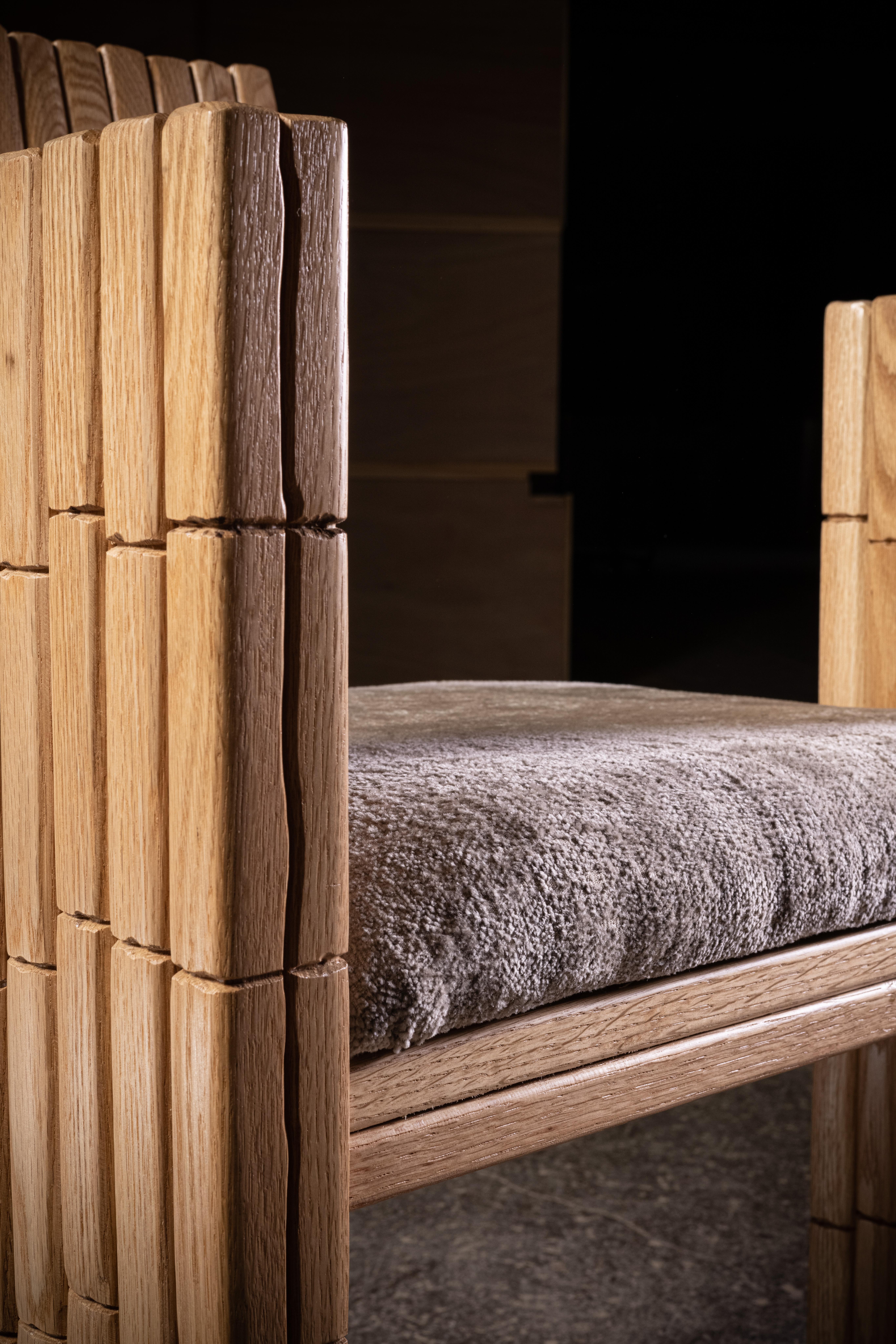 Mexican Mr. B Armchair in Natural Oak by No Age Studio For Sale