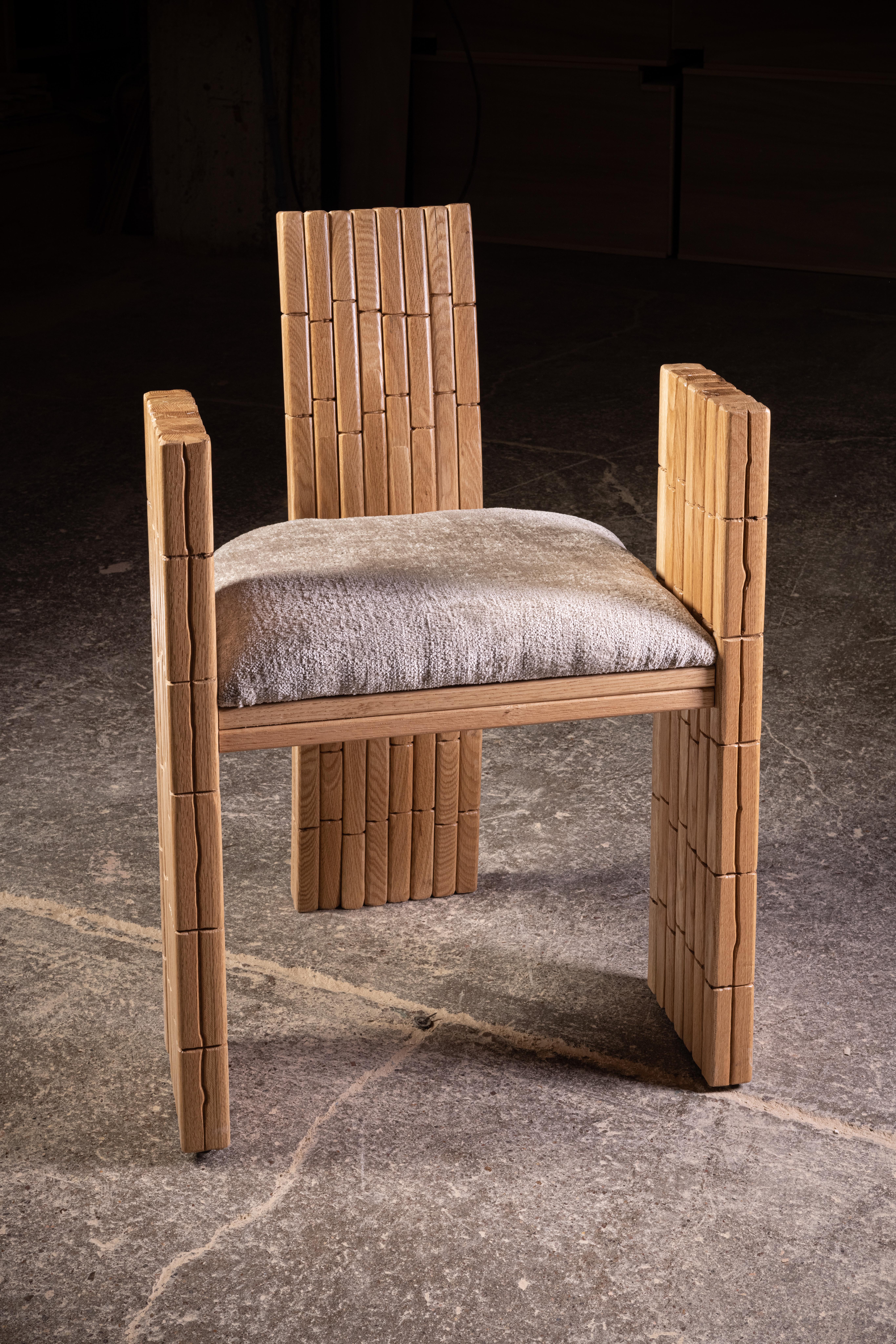 Mr. B Armchair in Natural Oak by No Age Studio For Sale 2