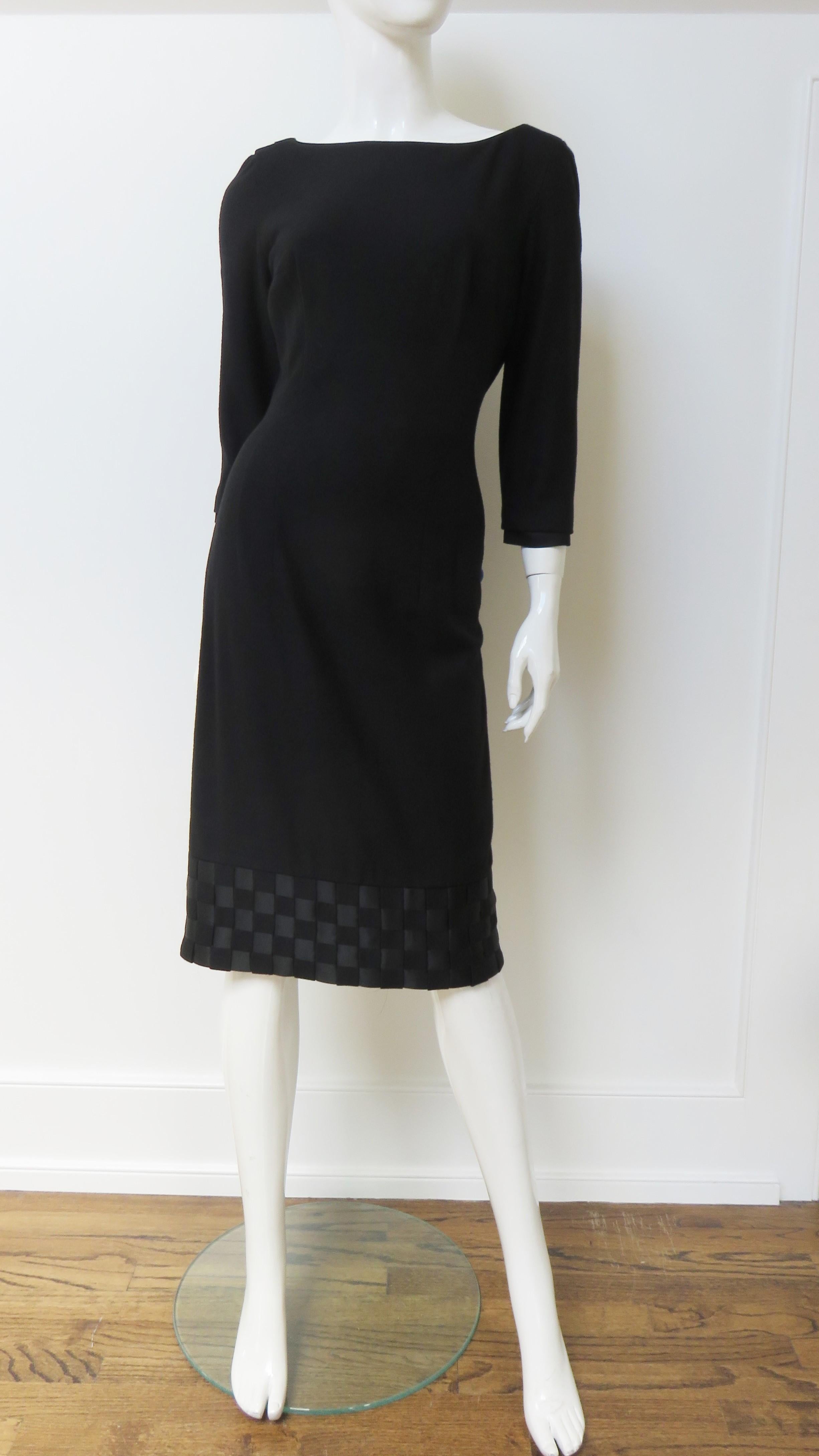 Mr Blackwell Woven Hem and Collar 1950s Dress For Sale 5