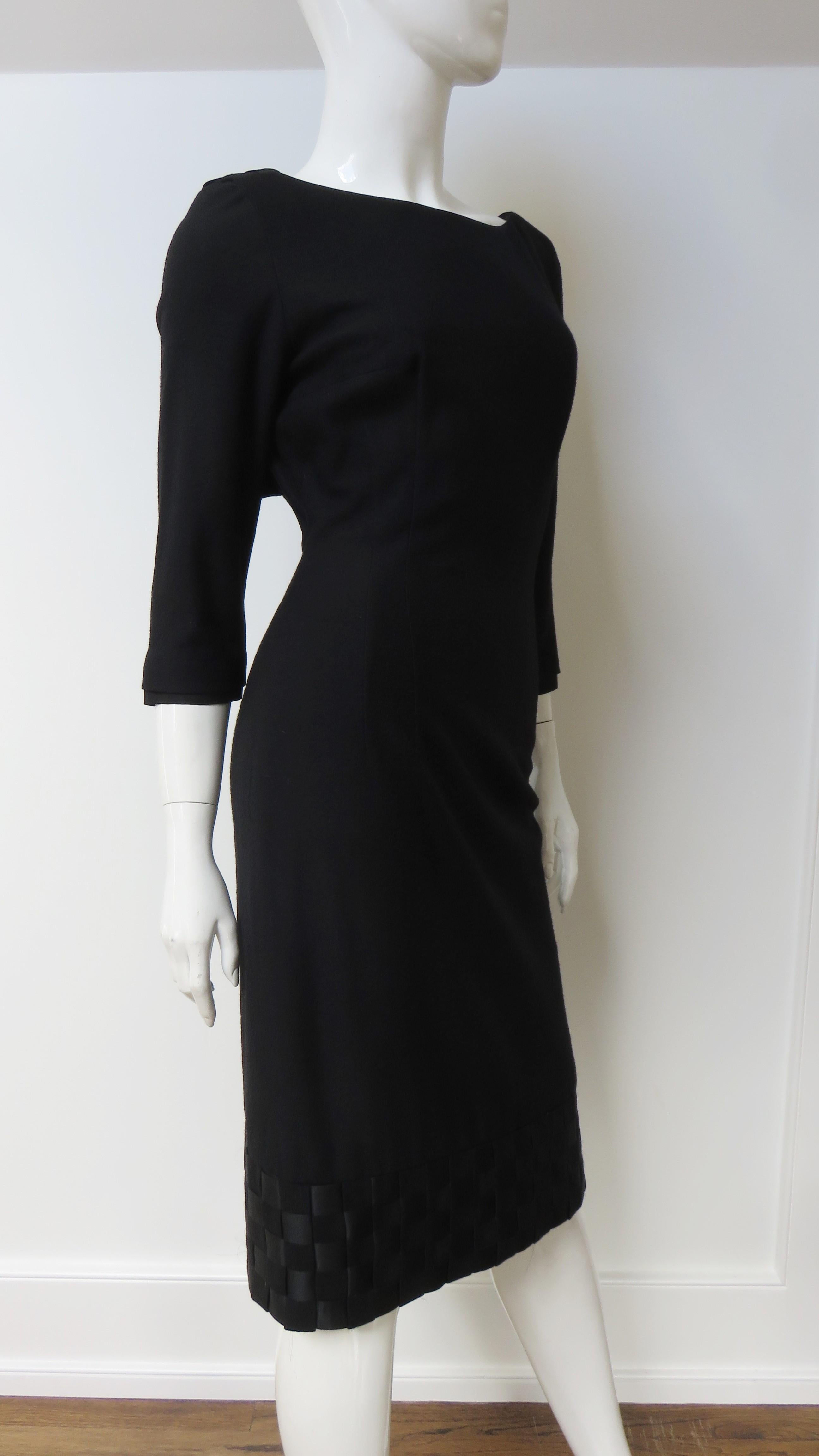 Mr Blackwell Woven Hem and Collar 1950s Dress For Sale 6