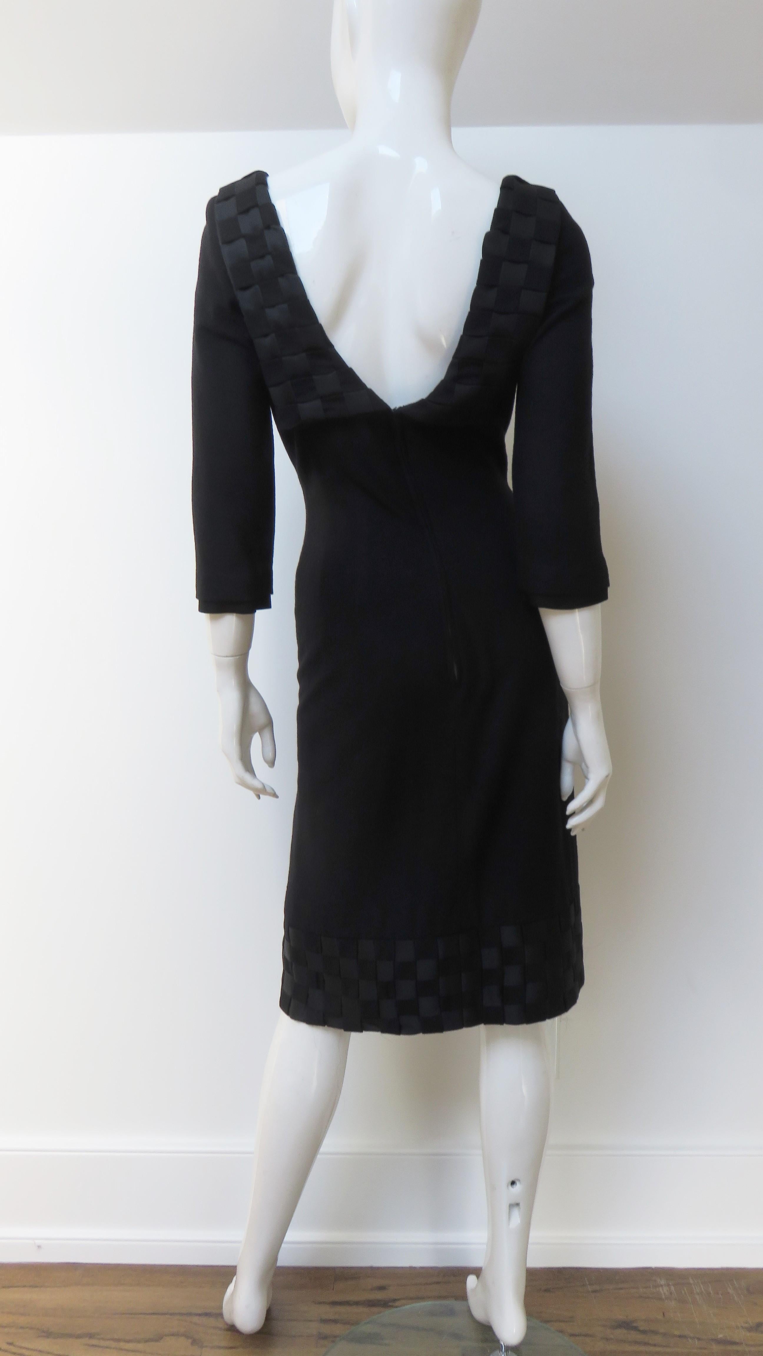 Mr Blackwell Woven Hem and Collar 1950s Dress For Sale 10
