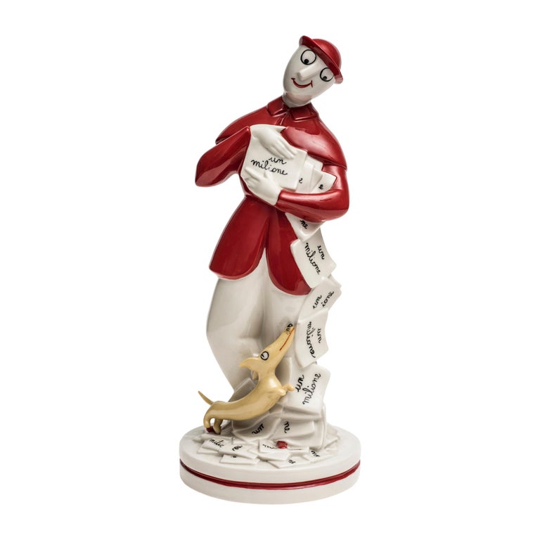 Il signor Bonaventura, scultura d'epoca di Luigi Fabris e Sergio