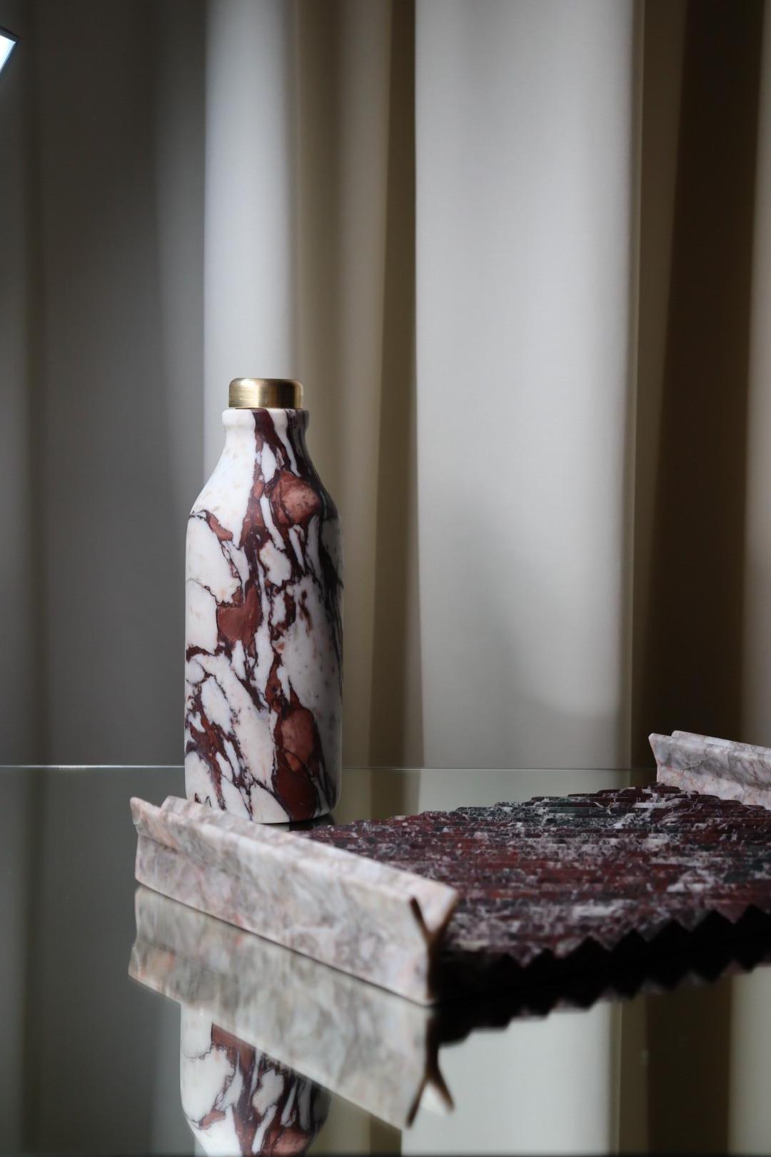 Modern Mr Bottle Calacatta red by Lorenza Bozzoli x Editions Milano For Sale