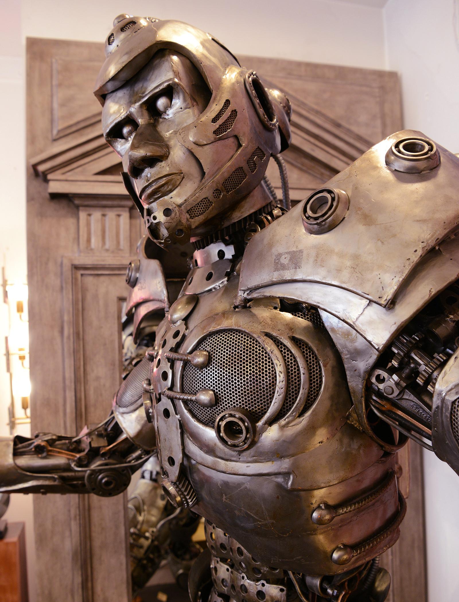 Mr Boy Robot Warrior Sculpture For Sale 3