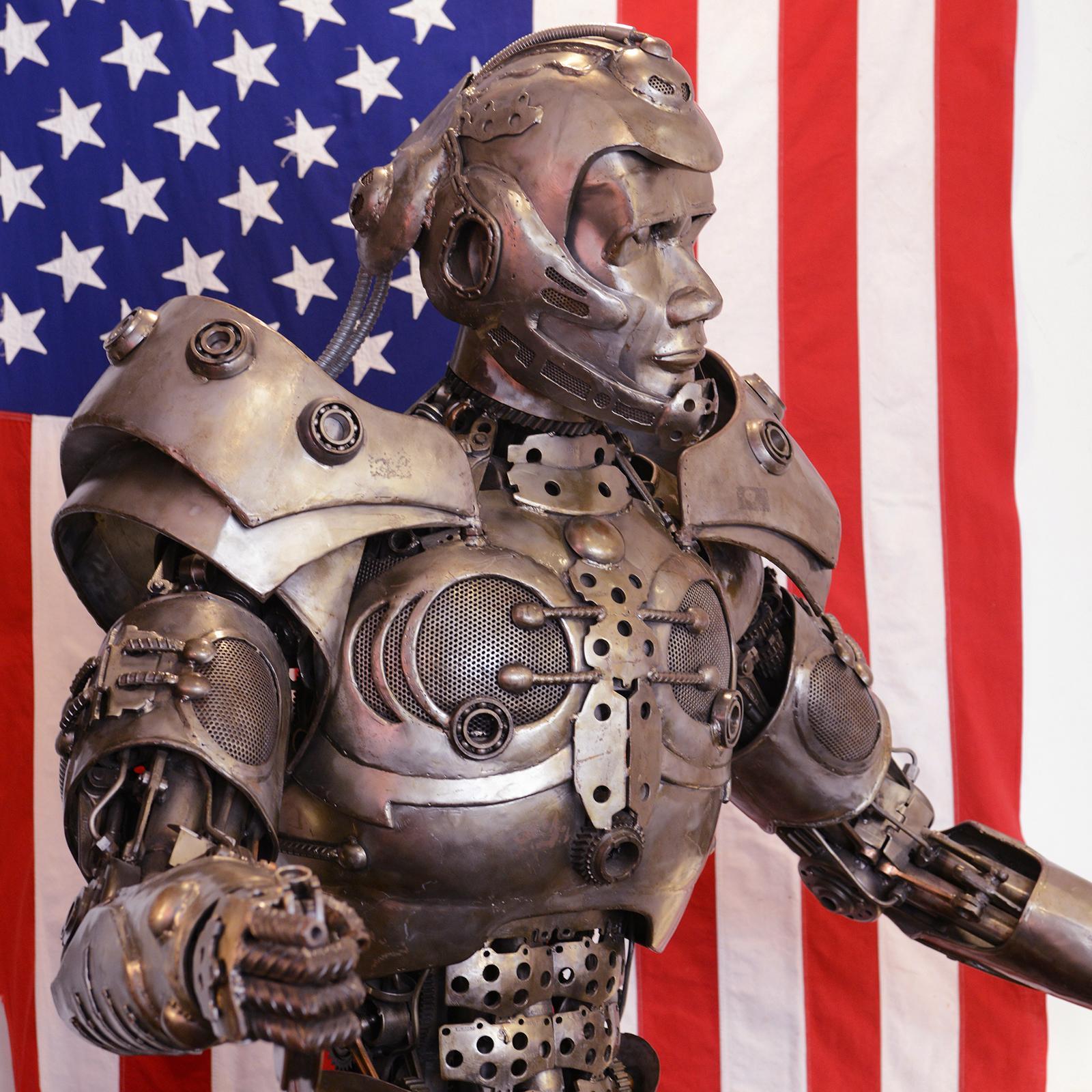 Mr Boy Robot Warrior Sculpture For Sale 2