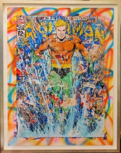 Mr Brainwash -- Aquaman, Mixed Media, Unique
