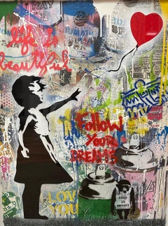 Mr Brainwash, Chica del globo, serigrafía y técnica mixta sobre papel, firmado a mano