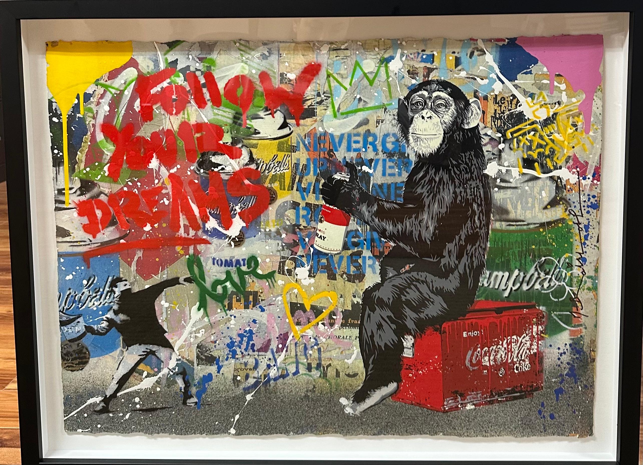 Mr Brainwash, Vida cotidiana, serigrafía y técnica mixta sobre papel, firmado a mano en venta 3