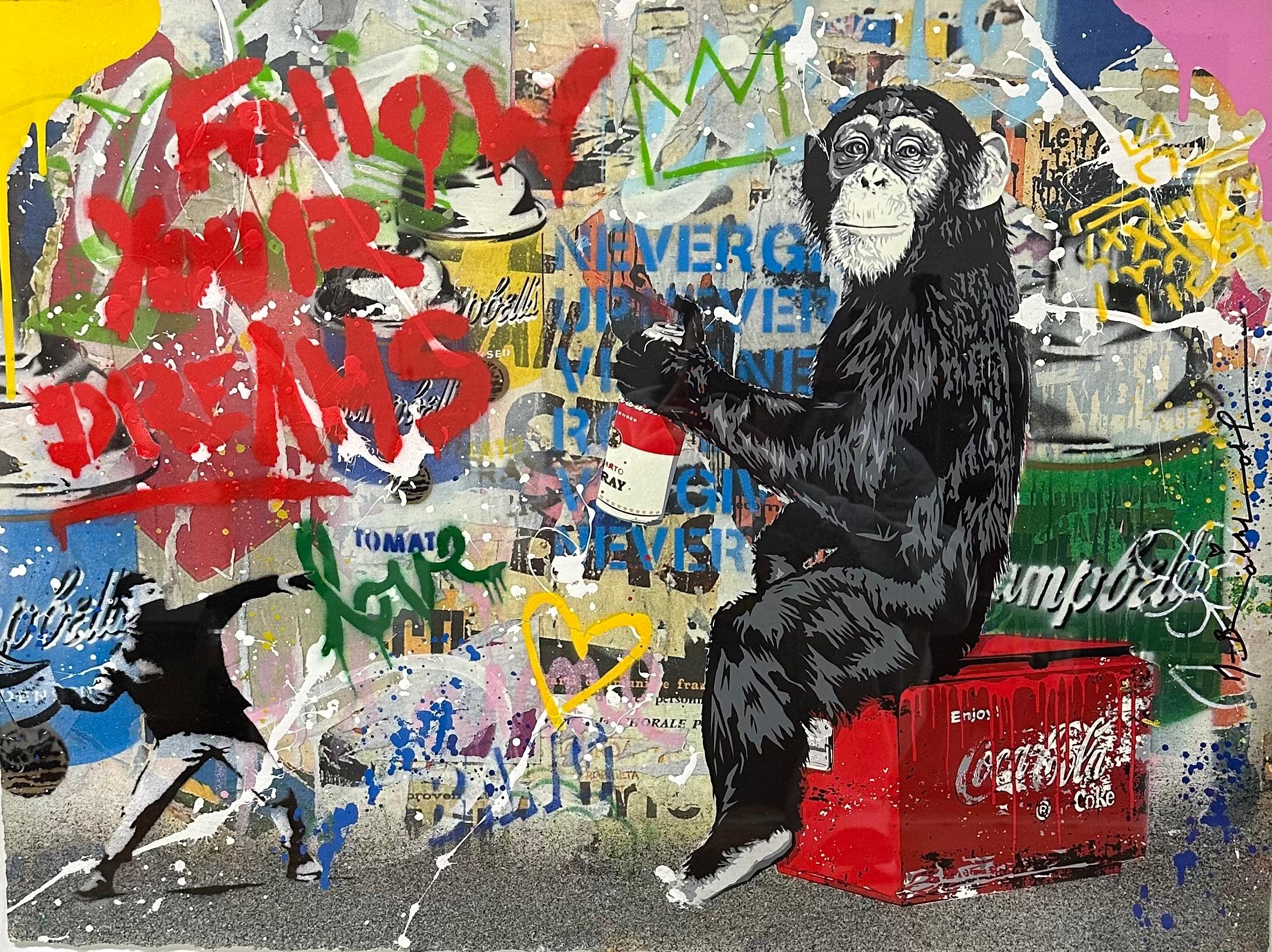Mr Brainwash
"La vida cotidiana", 2023
Serigrafía y técnica mixta sobre papel
Tamaño del papel: 22 x 30 pulgadas
Tamaño del marco: 27 x 34 pulgadas
Firmado a mano por el artista en tinta negra en la parte derecha de la imagen y firmado a lápiz rojo