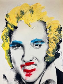Mr. Brainwash ( 1966 ) – Elvis – Acrylic and screenprint on paper – 2009