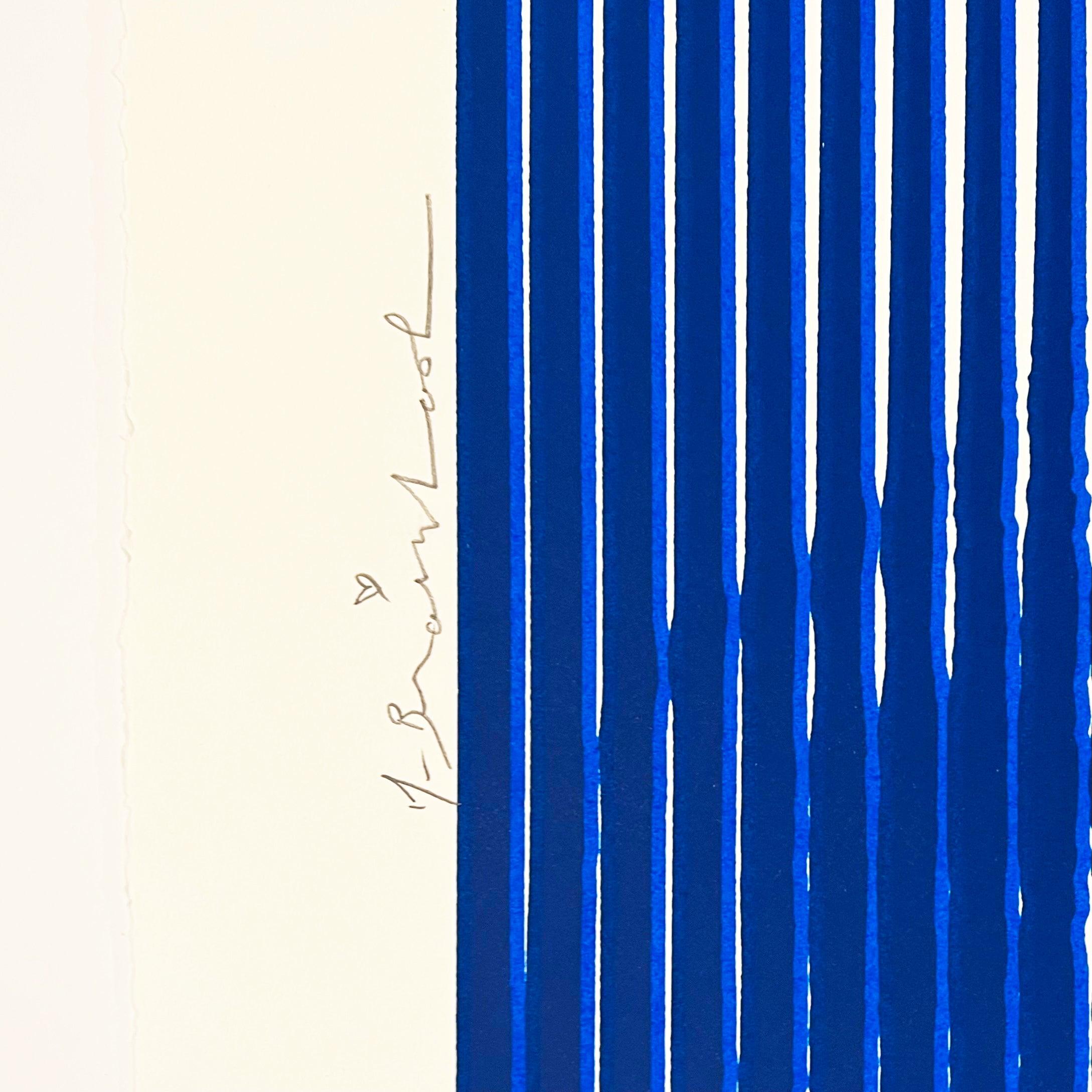 Fame Moss (Blue on Blue) - Pop Art Print by Mr Brainwash