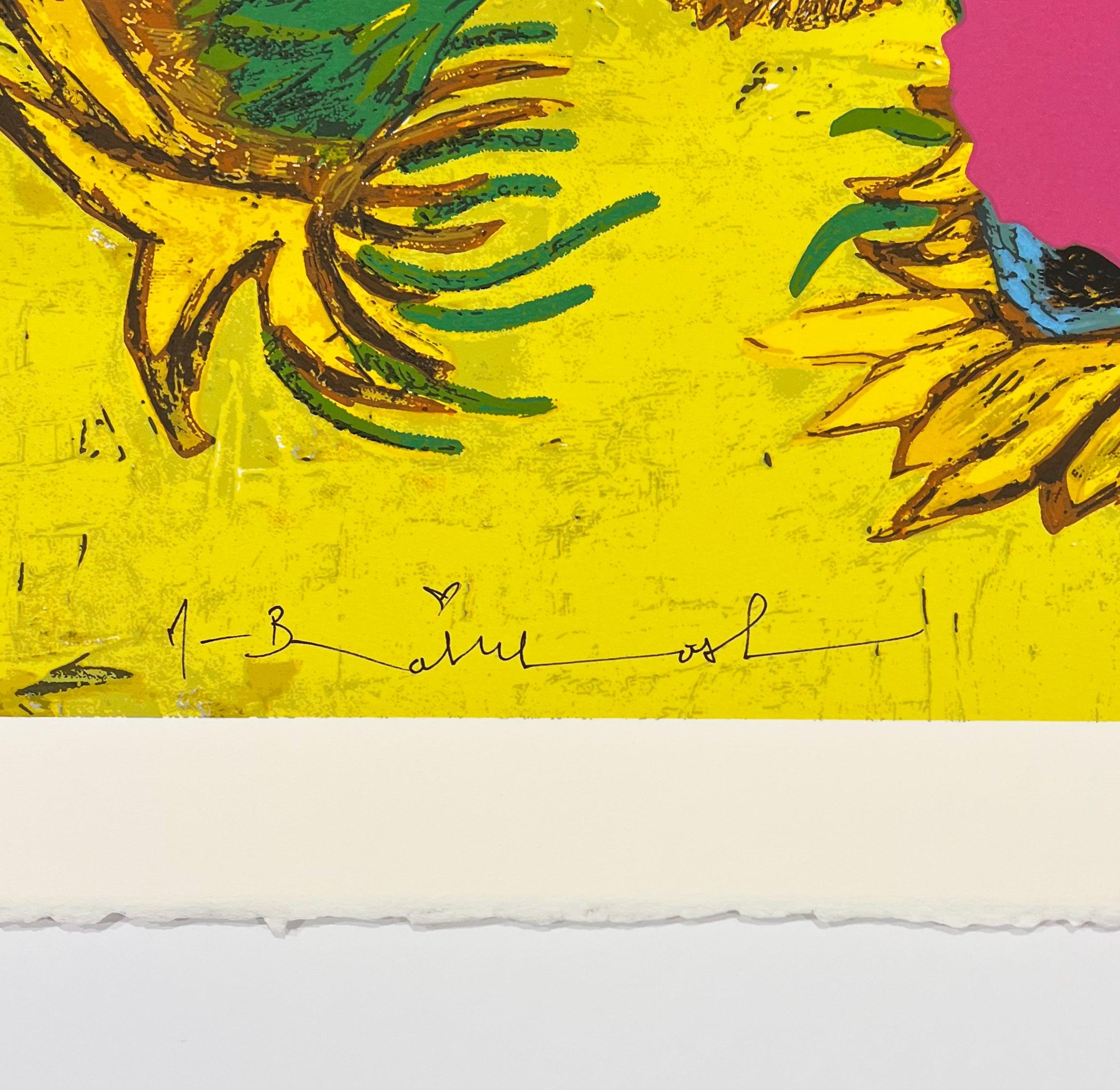Artista Mr. Brainwash
Título: Flor y Sol
Soporte: Serigrafía de 15 colores sobre papel de archivo
Año: 2022
Edición: 15/89
Tamaño del marco: 36 3/4