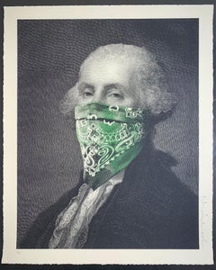 "George Washington President's Day Bandanna" , 2018 Screen Print On Paper"