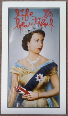 ‘Life Is Beautiful’ Queen Elizabeth II  By Mr Brainwash