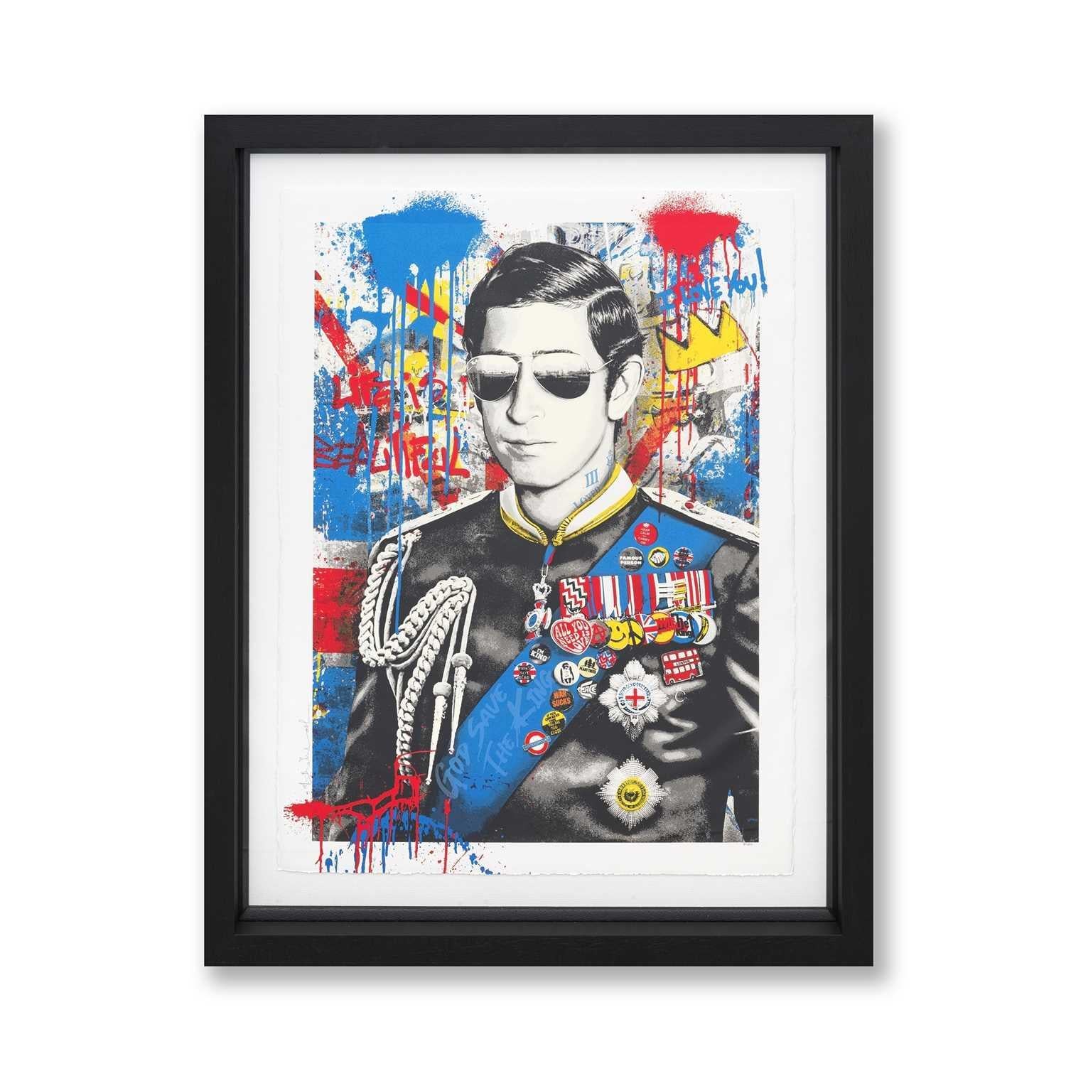 Mr Brainwash Portrait Print - Long Live the King