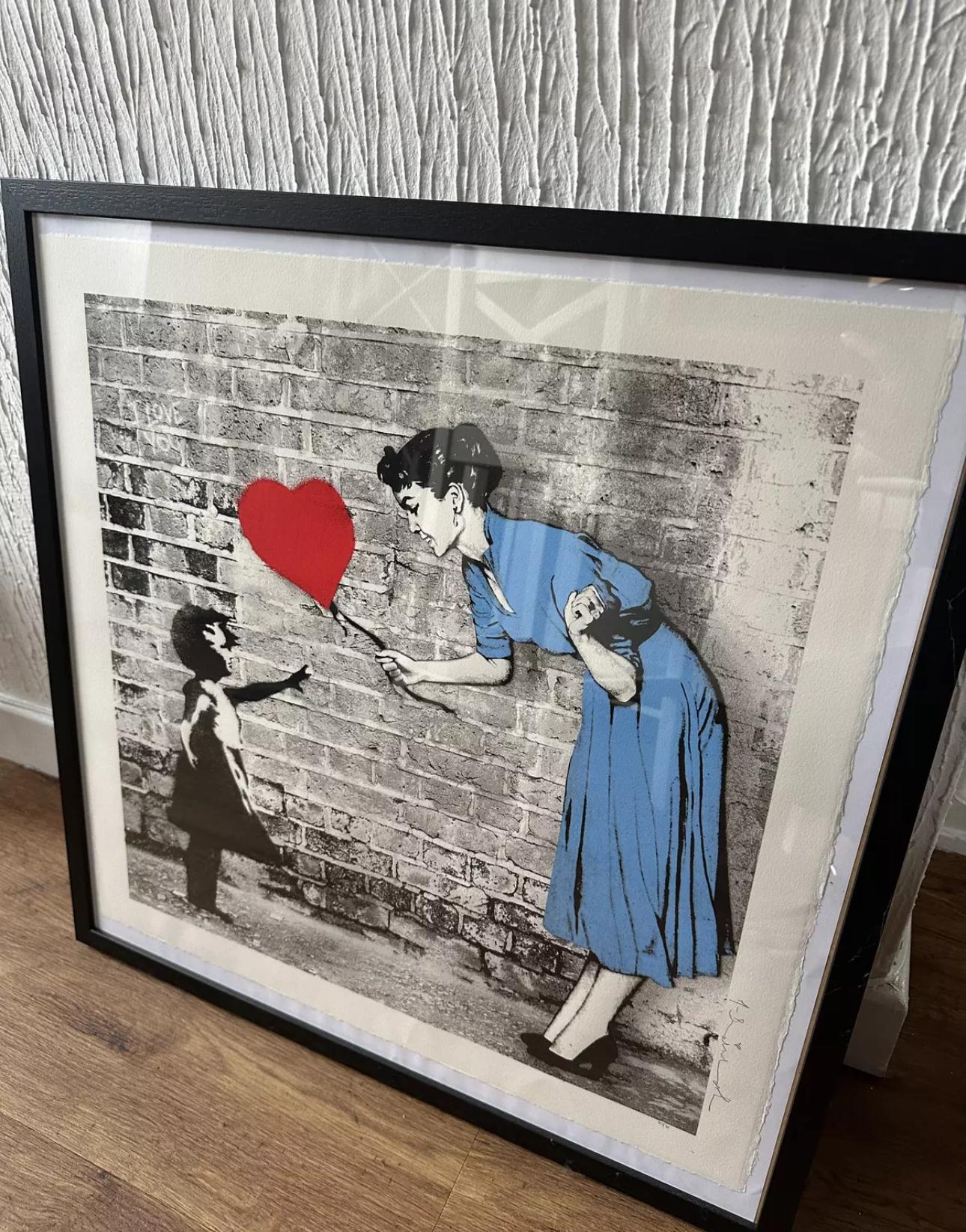 Love Catcher (Blue) - Contemporary Print by Mr Brainwash