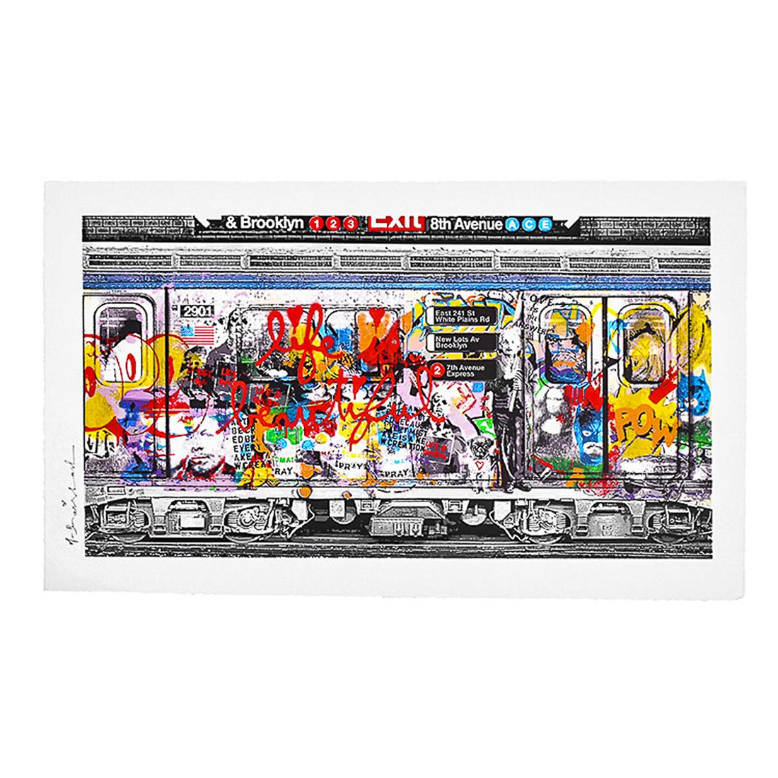 MR. BRAINWASH CHELSEA EXPRESS (Red Hand Finished Unique) - Print by Mr Brainwash