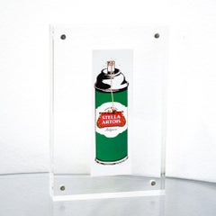 MR. BRAINWASH Stella Spray Sticker (Framed)