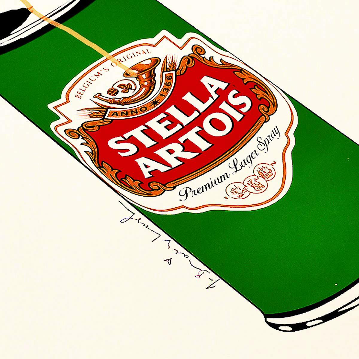 Stella Spray - White Print by Mr Brainwash