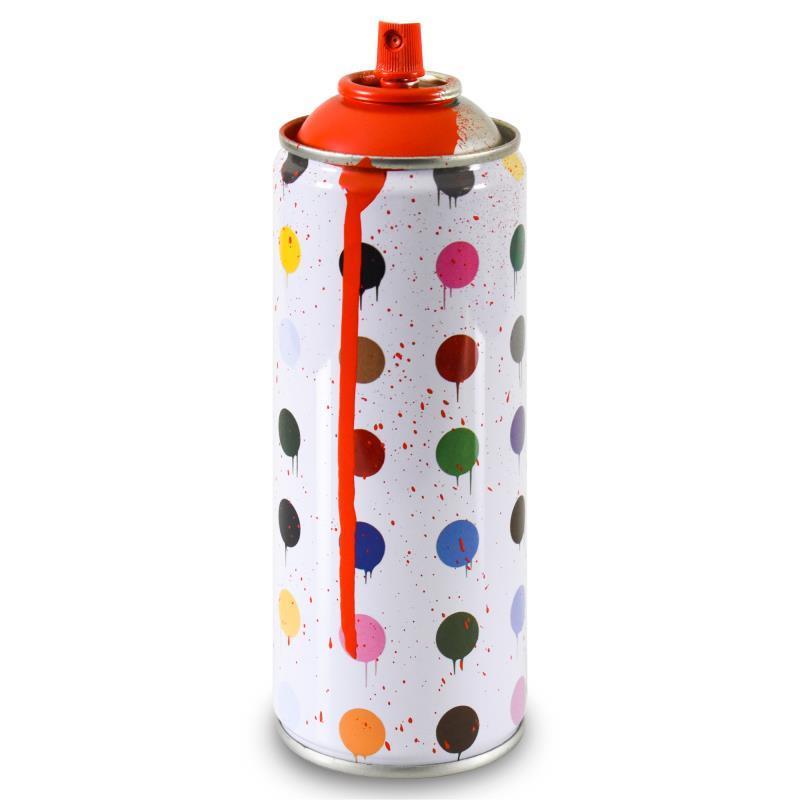 Mr Brainwash Figurative Sculpture - "Hirst Dots (Red)" Limited Edition Hand Painted Spray Can