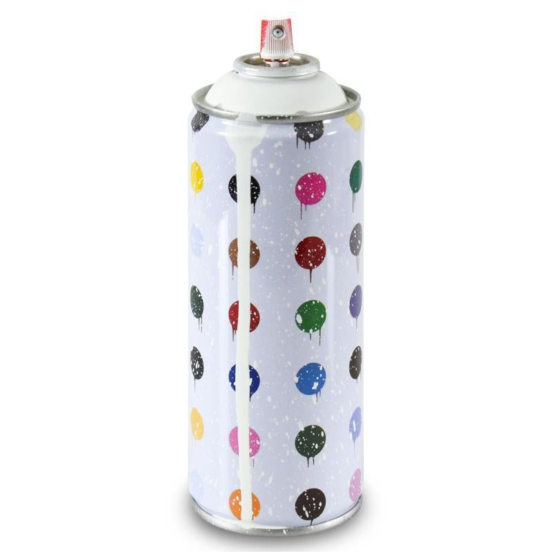 Mr Brainwash Figurative Sculpture - "Hirst Dots (White)" Limited Edition Hand Painted Spray Can