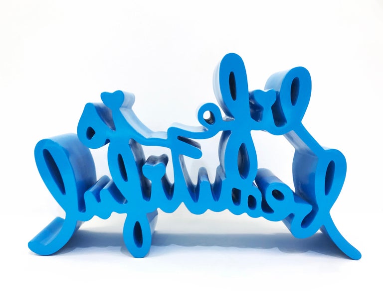 Mr Brainwash LIFE IS BEAUTIFUL (LARGE BLUE SCULPTURE) at 1stDibs