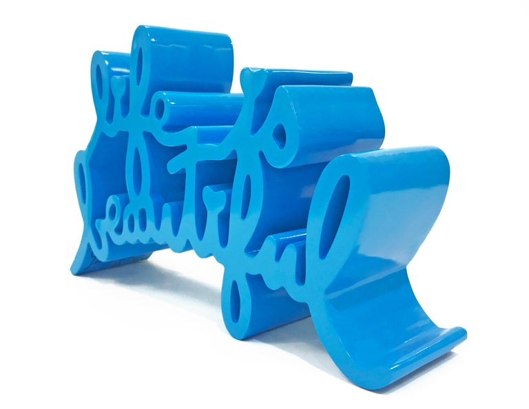 Mr Brainwash LIFE IS BEAUTIFUL (LARGE BLUE SCULPTURE) at 1stDibs