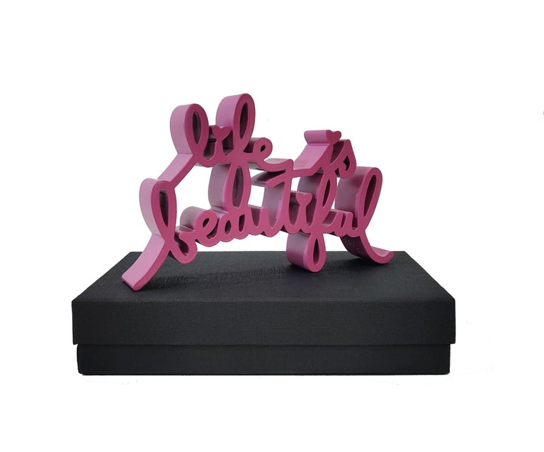 Mr Brainwash LIFE IS BEAUTIFUL (PINK SCULPTURE) at 1stDibs