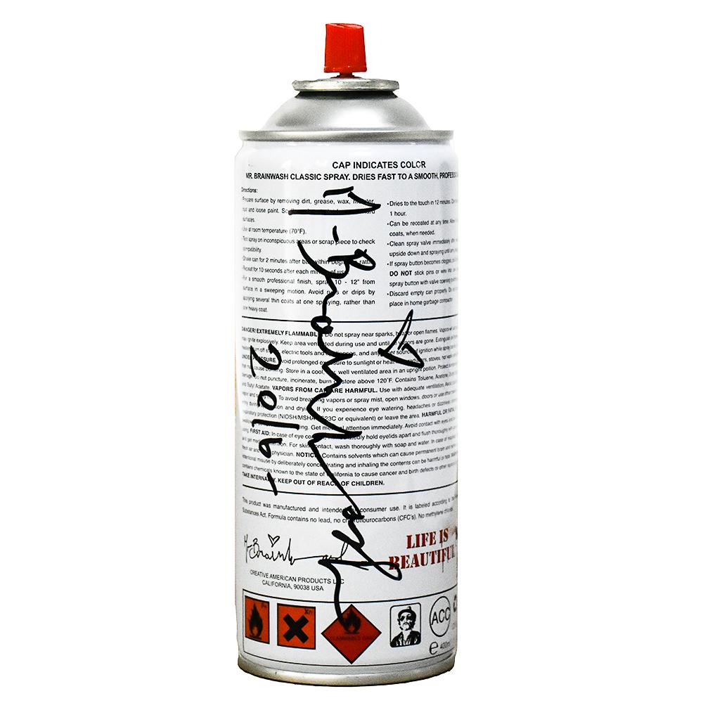 MR. BRAINWASH New York Spray Can (Gold Hand Finished) - Contemporary Sculpture by Mr Brainwash
