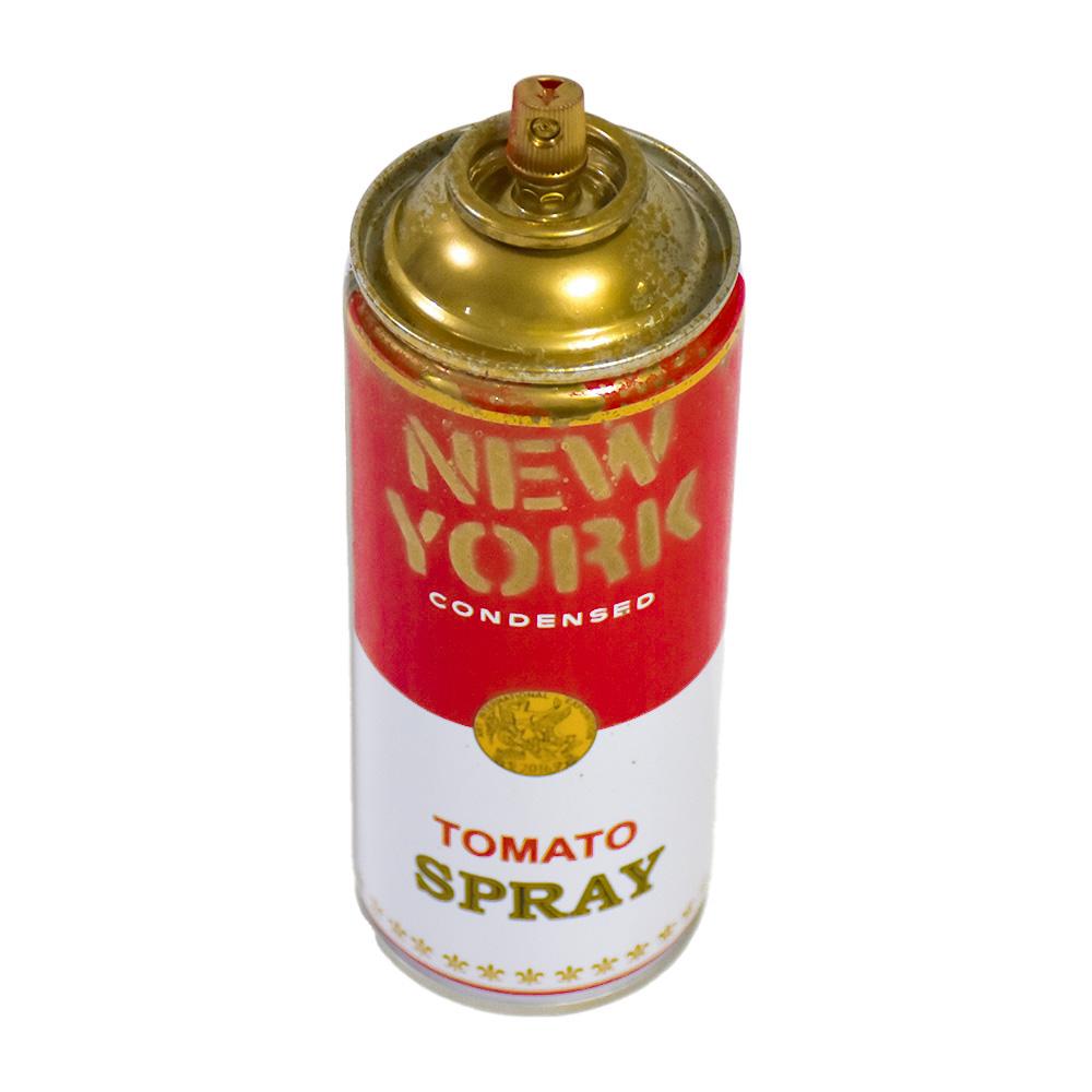 Ultra lux Special Edition New York Spray Can in Gold.
Released in 2016 on the occasion of Mr. Brainwashes' solo exhibition in NYC
Limited edition of only 50 gold cans.
Hand finished with Gold Paint making each piece a Unique Sculpture.
Large