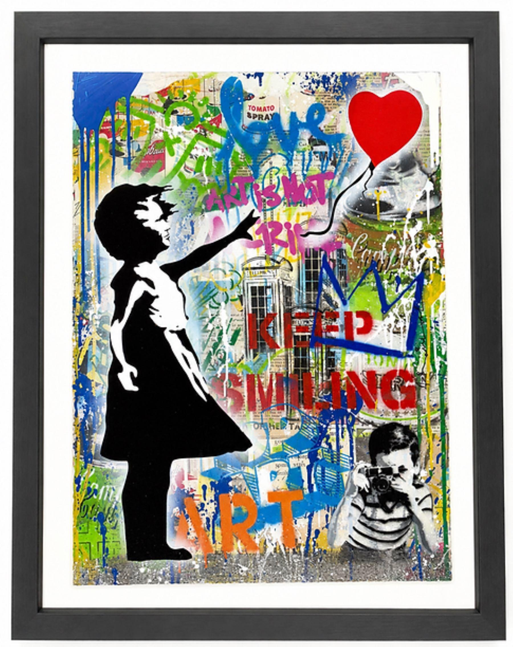 Balloon Girl - Mixed Media Art by Mr Brainwash