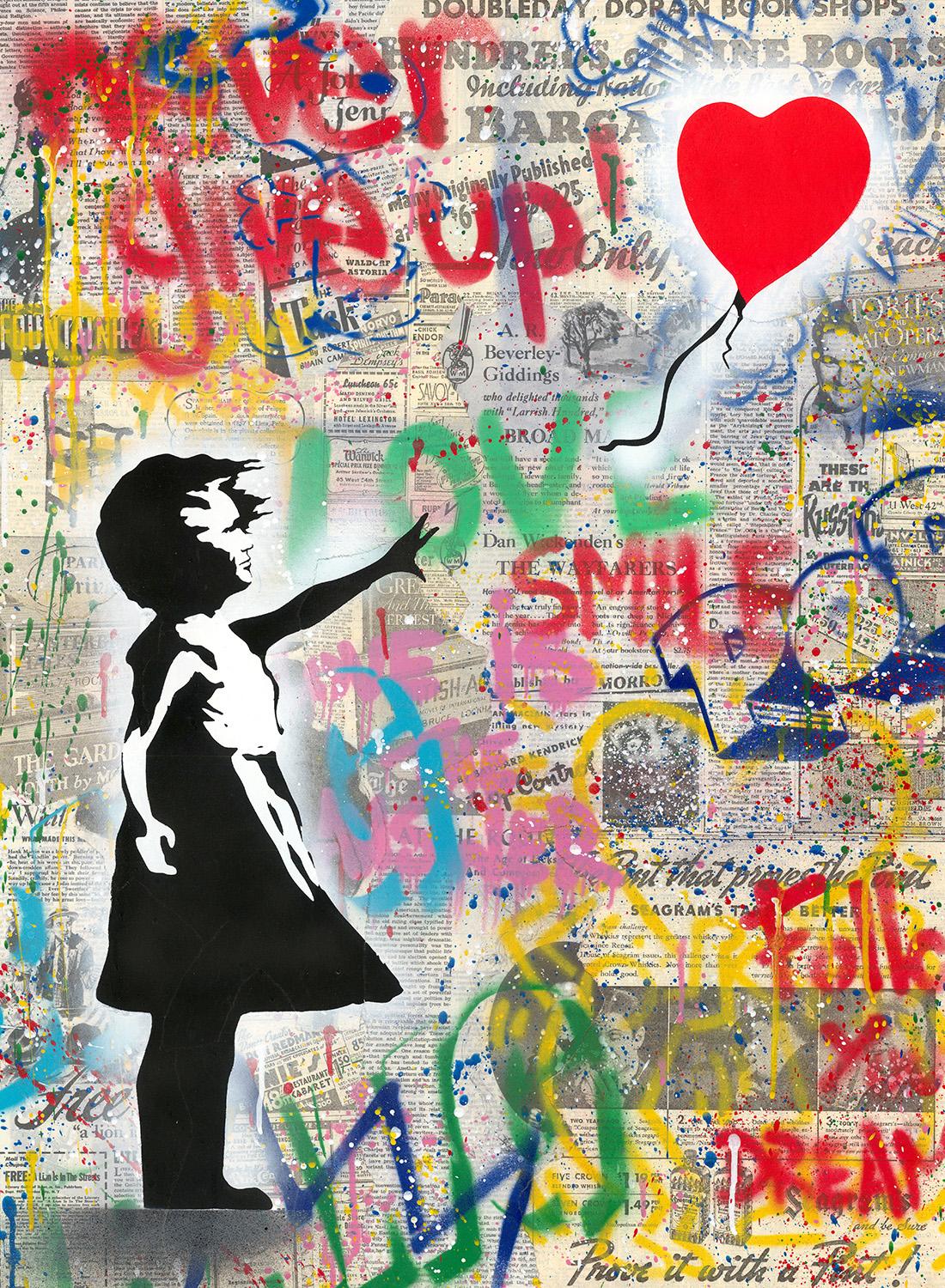 Balloon Girl - Mixed Media Art by Mr. Brainwash