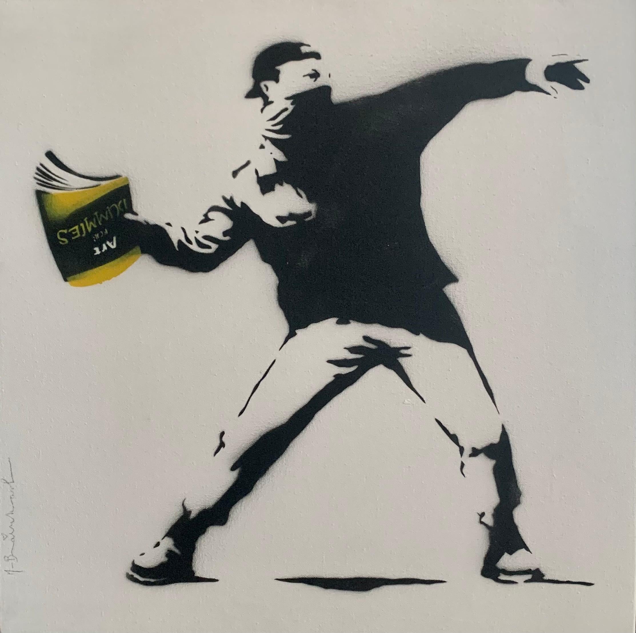 Banksy Thrower (15) de M. Brainwash - Mixed Media Art de Mr. Brainwash