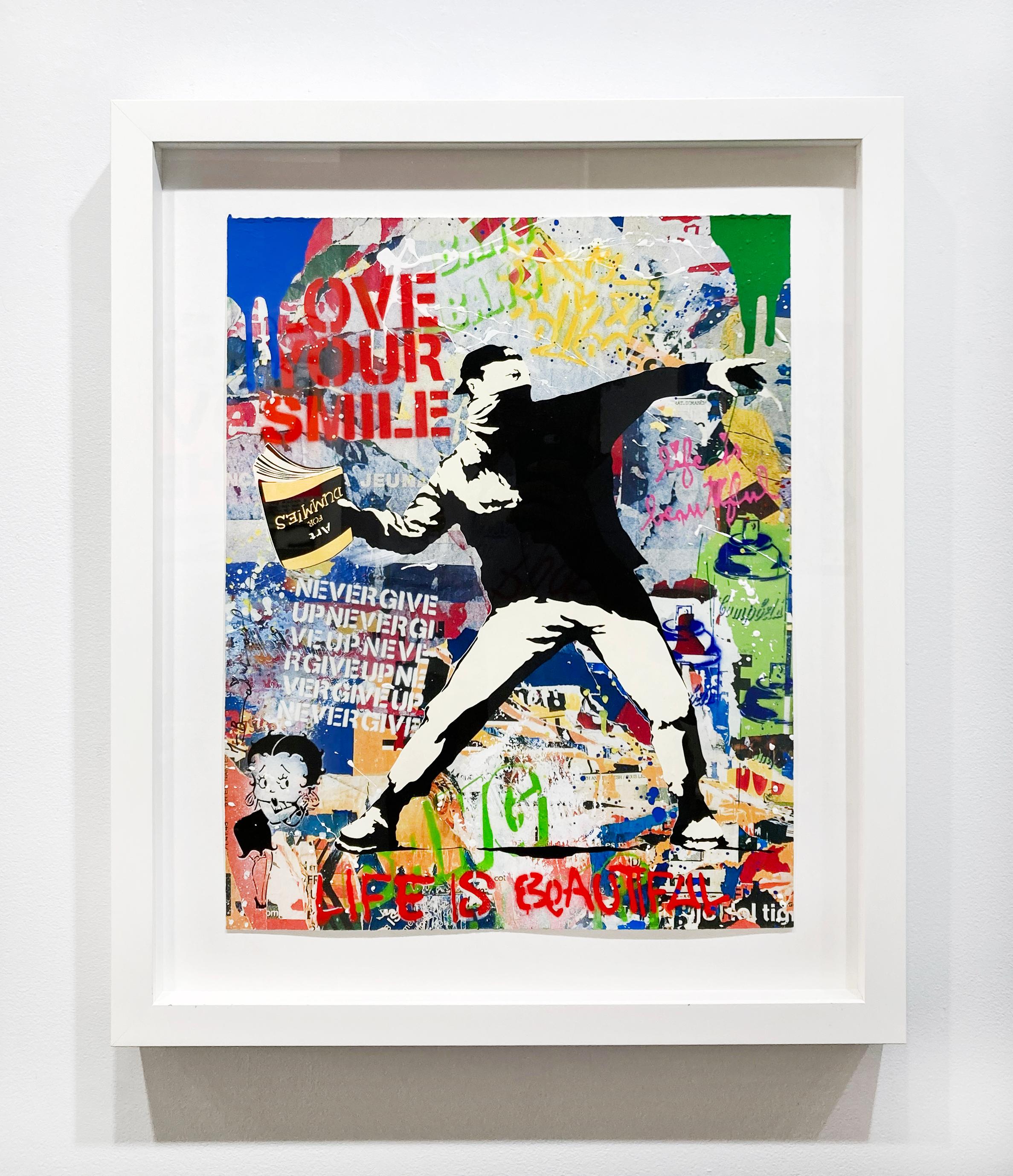 Banksy Thrower - Print by Mr. Brainwash