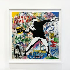 Mr. Brainwash "Banksy Thrower" Mixed Media Print