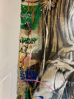 Mr. Brainwash "Brigitte Bardot" Original Mixed media on paper comes Framed