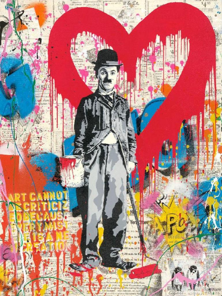 Chaplin - Mixed Media Art by Mr. Brainwash