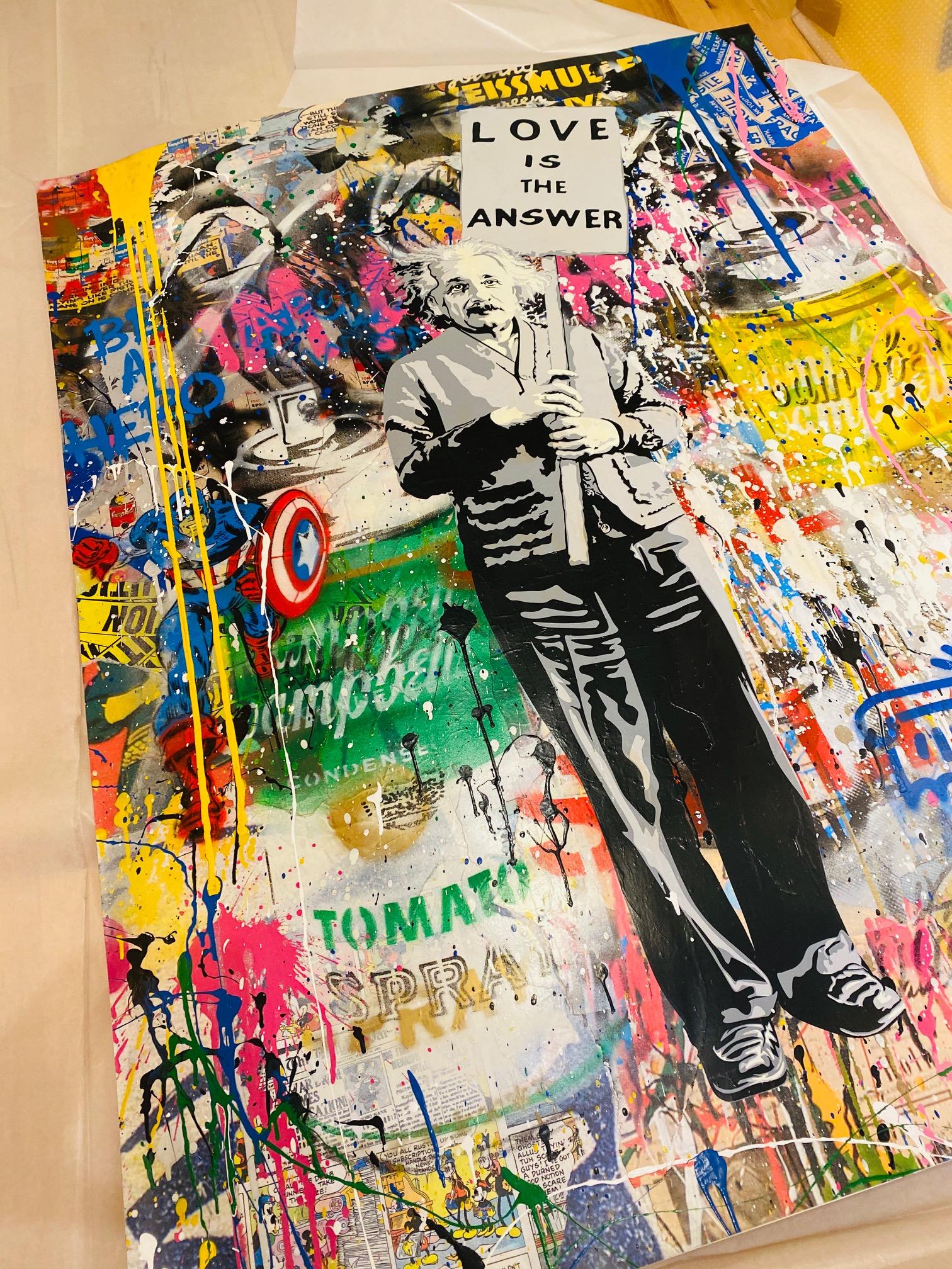 Material: 	Paper 
Method: 	Mixed Media
Other: 	Unique, signed.

Thierry Guetta, now internationally known as Mr. Brainwash, is a French filmmaker and street artist. He began documenting the lives of street artists in 1999 starting with Obey and