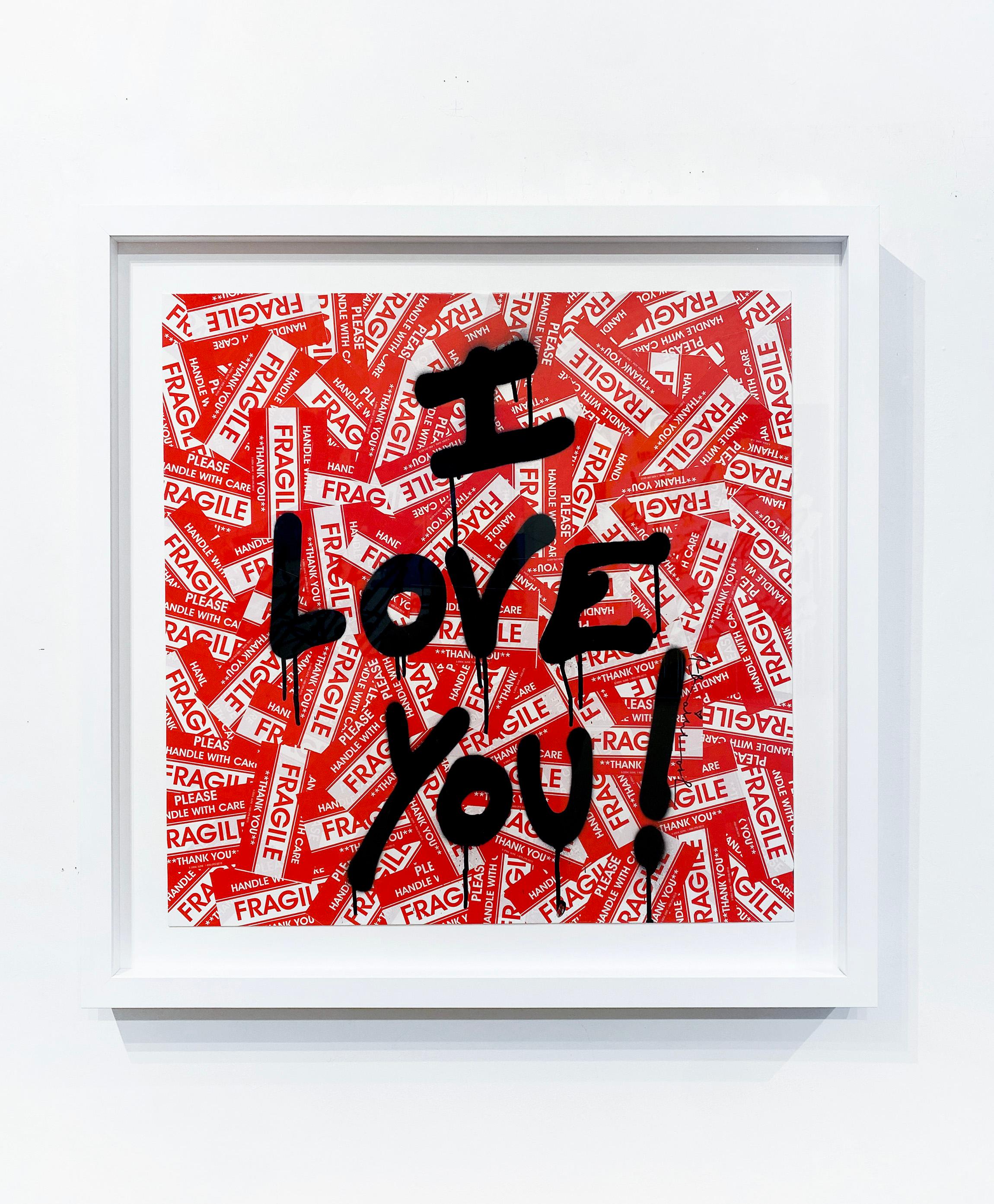 I Love You! - Street Art Mixed Media Art by Mr. Brainwash