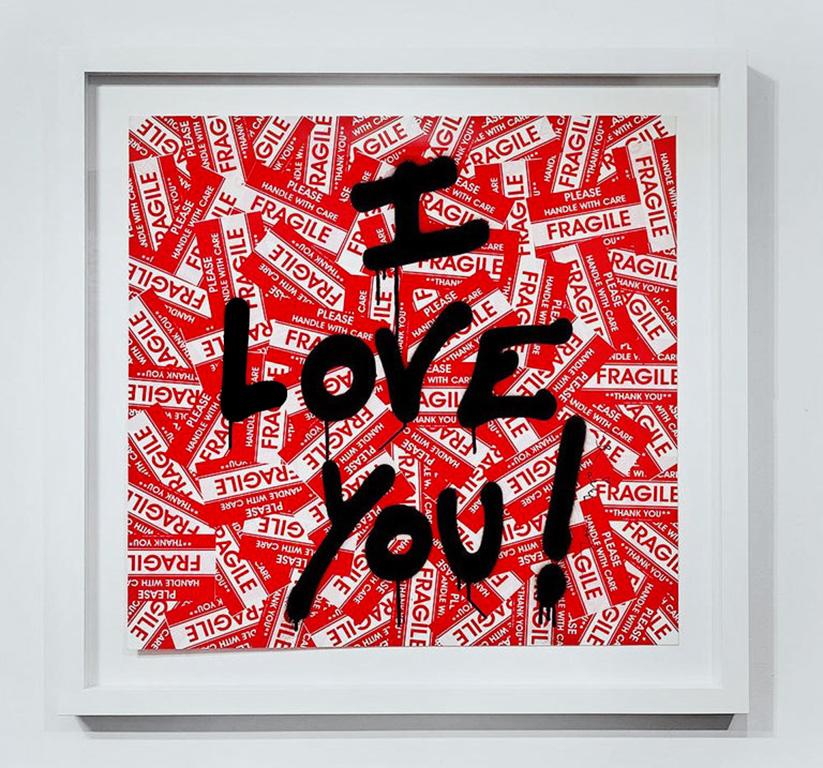 I Love You (Je t'aime) - Art urbain Mixed Media Art par Mr. Brainwash