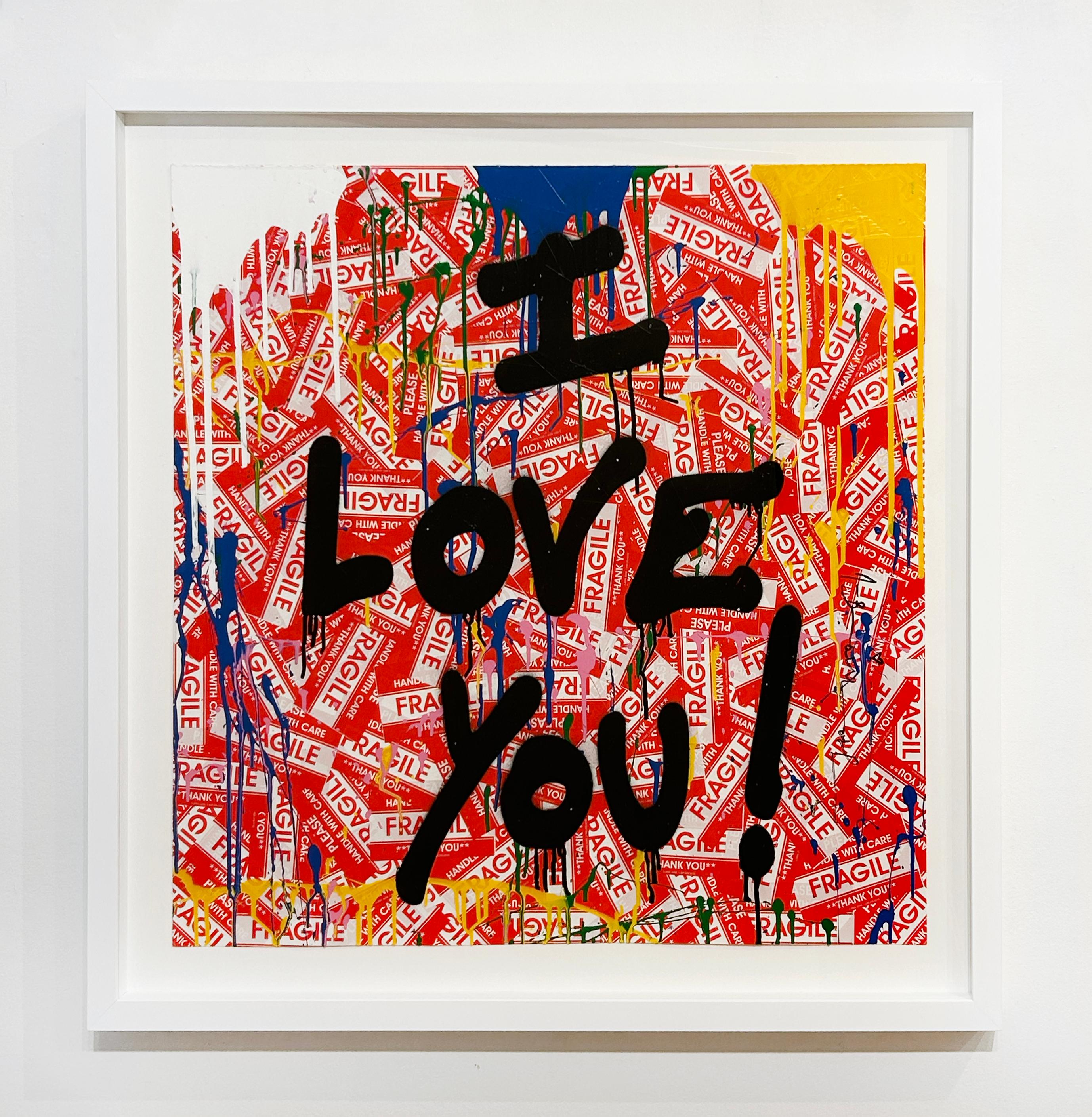 I Love You (Je t'aime) - Art urbain Mixed Media Art par Mr. Brainwash
