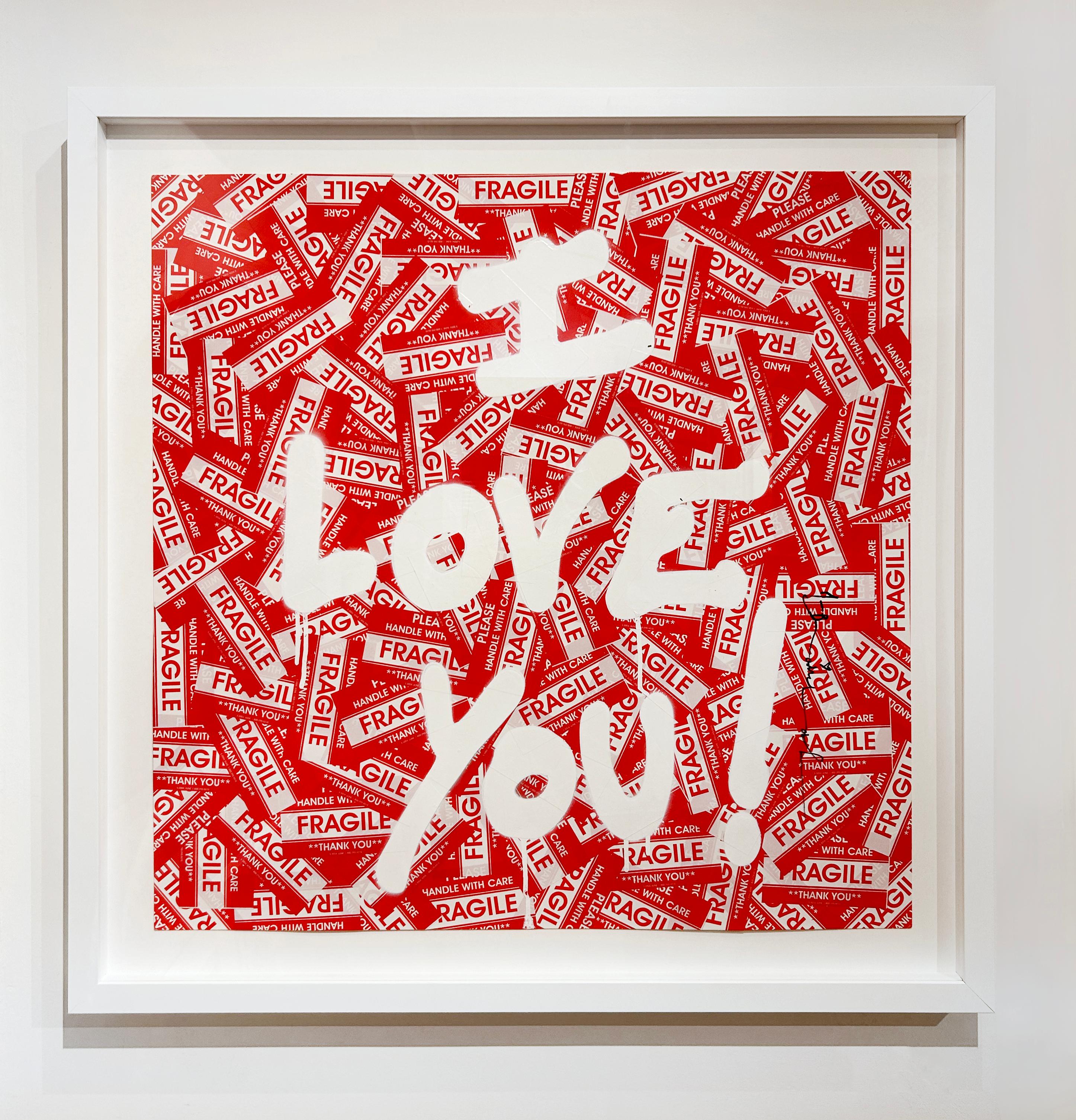 I Love You (Je t'aime) - Art urbain Mixed Media Art par Mr. Brainwash