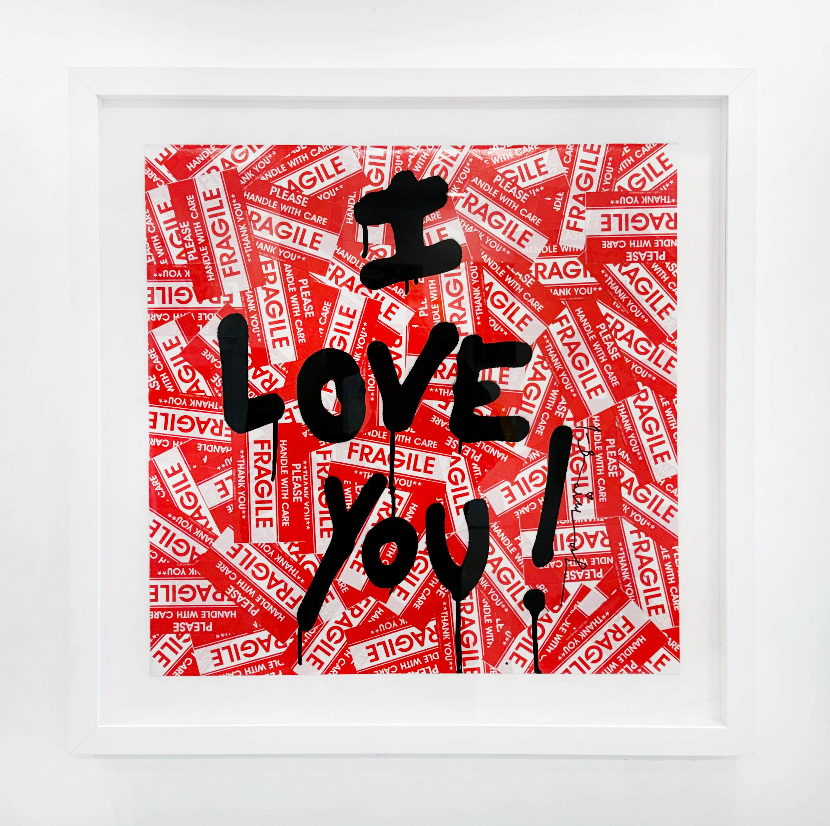 Ich liebe dich! (Streetart), Mixed Media Art, von Mr. Brainwash